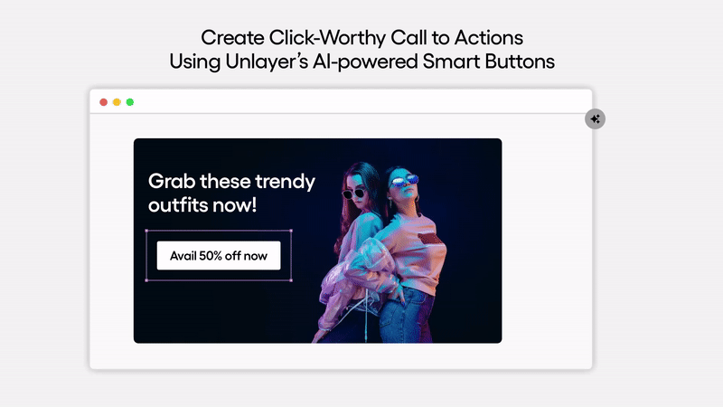 AI powered smart buttons from Unlayer