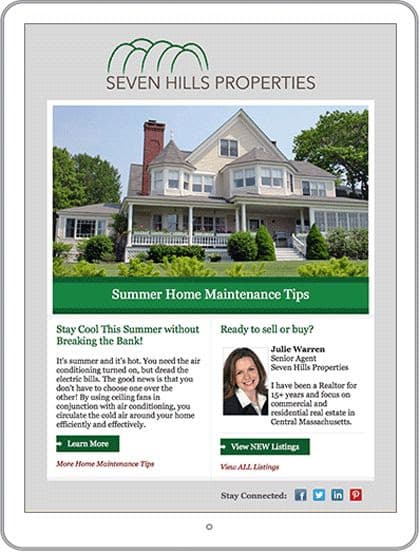 Newsletter example from Seven Hills Properties