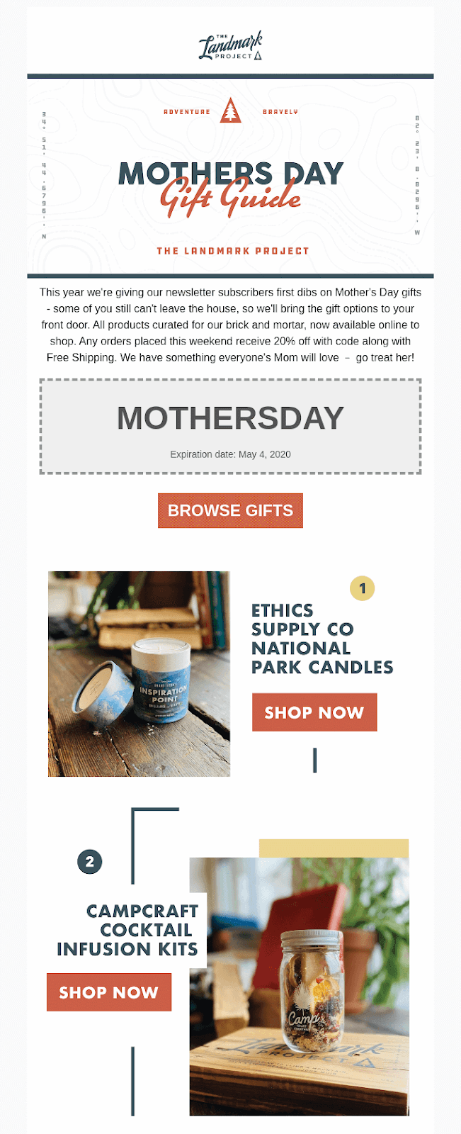 Mother’s Day email from The Landmark Project