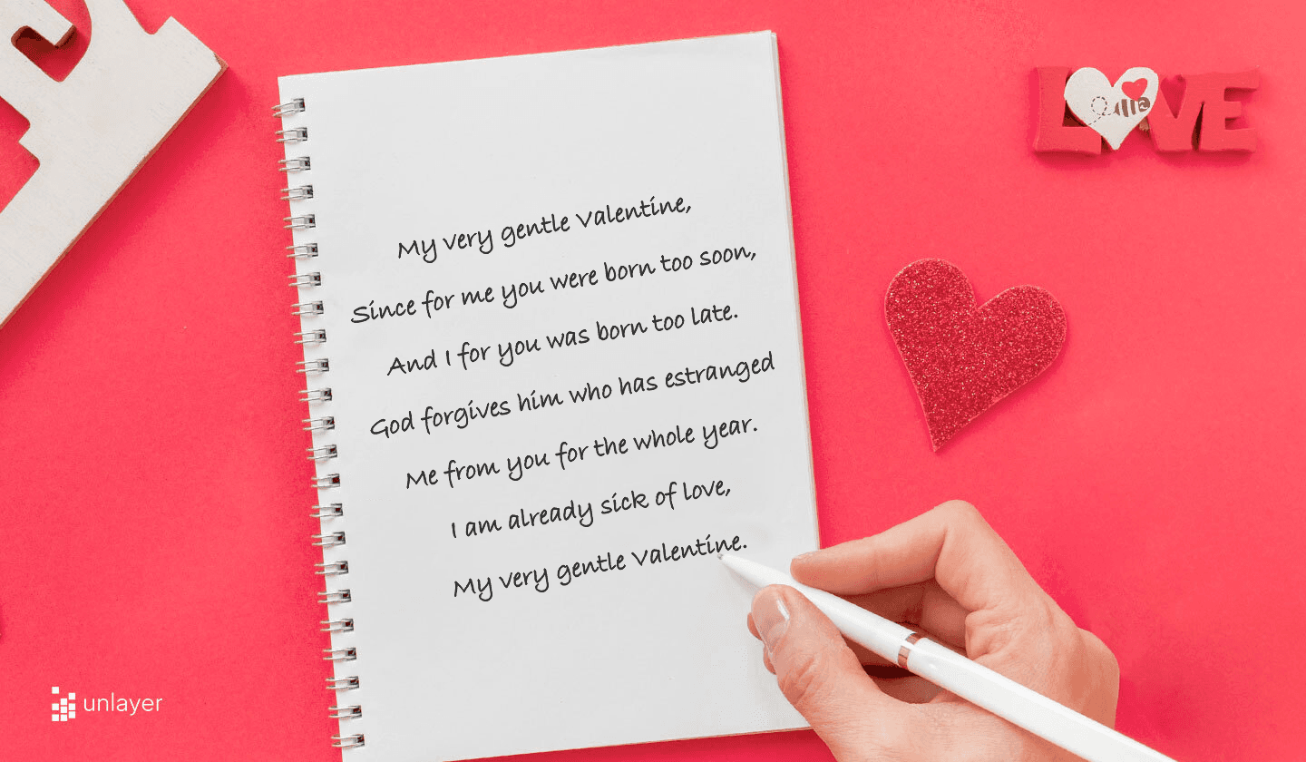 Charles's poem for his Valentine Isabella