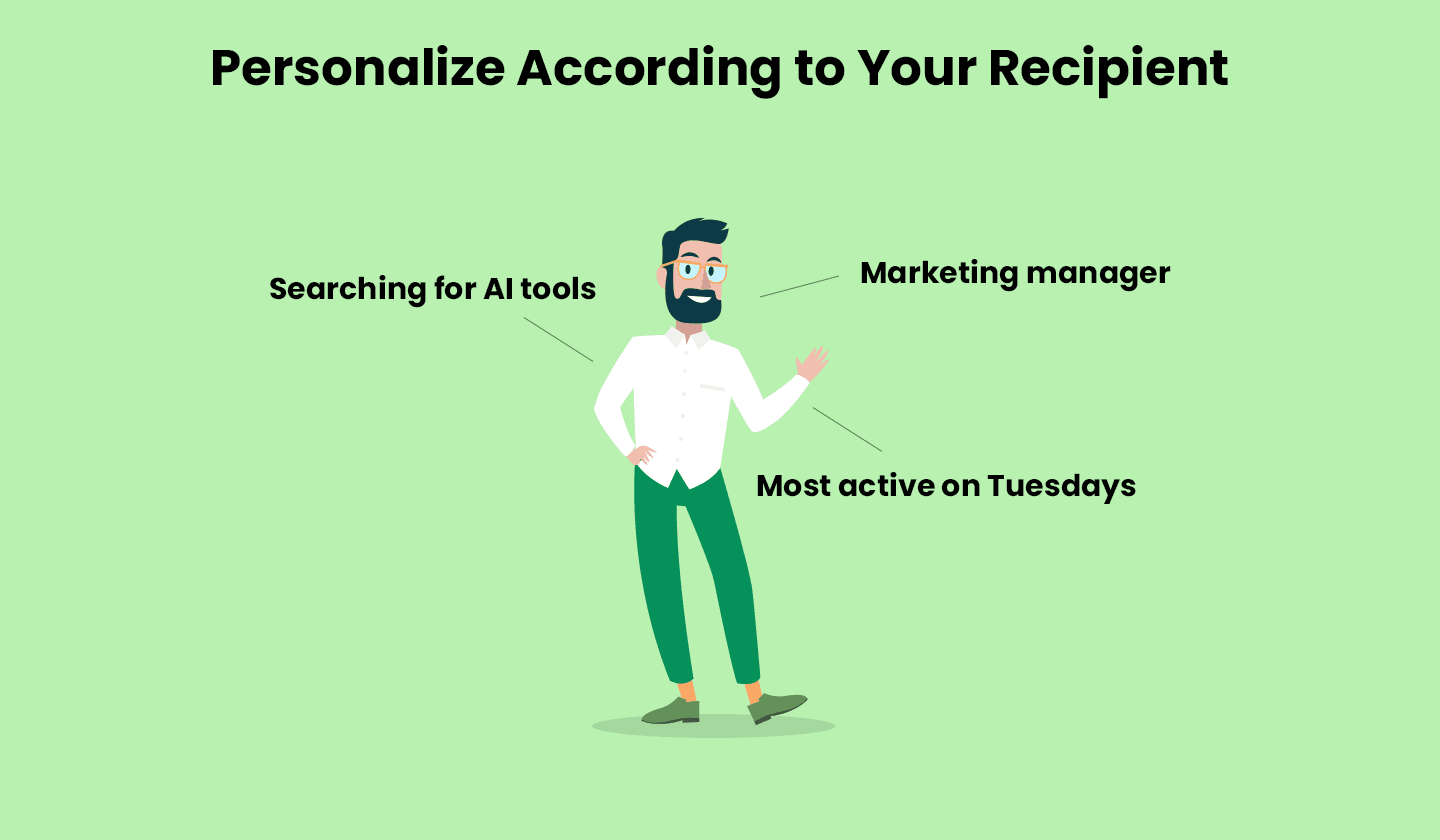 Personalize emails according to your recipient’s persona