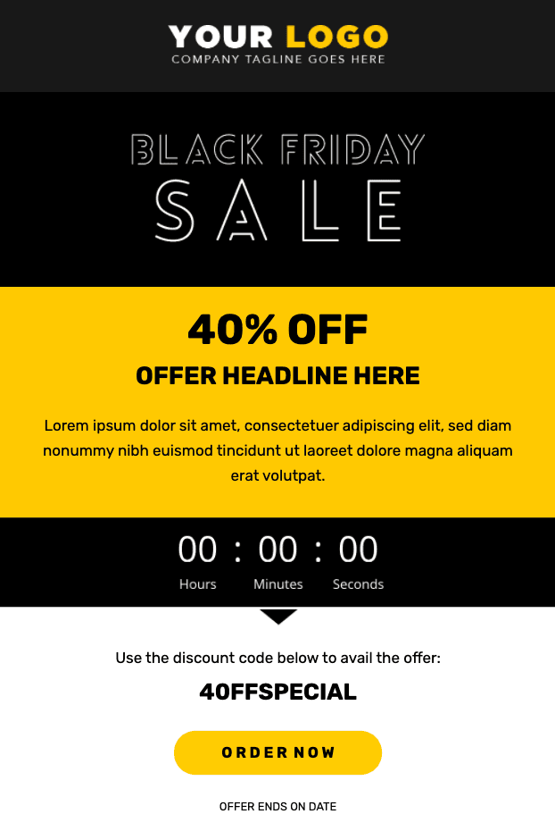 Black Friday email template