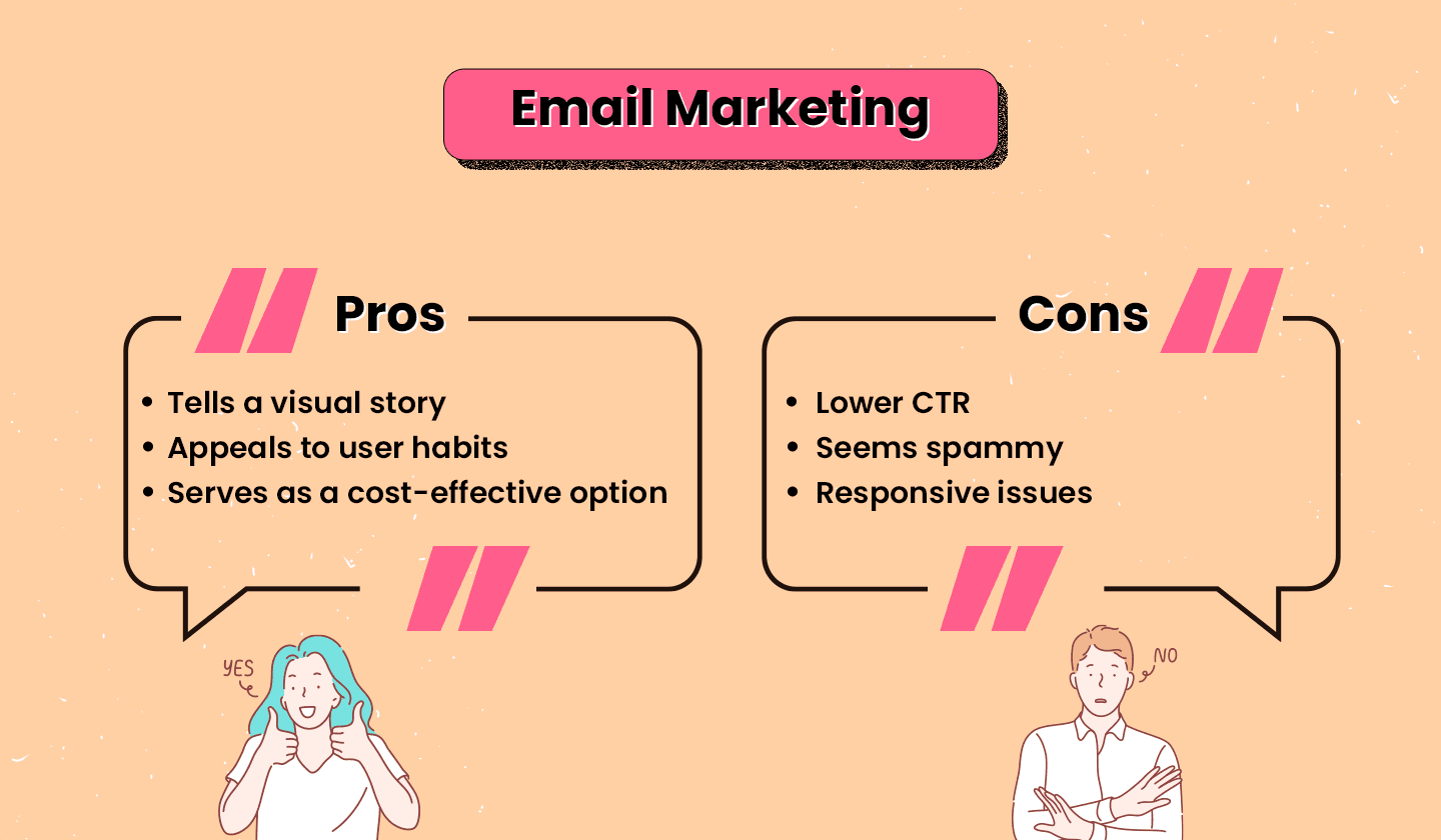 Pros and cons of email marketing