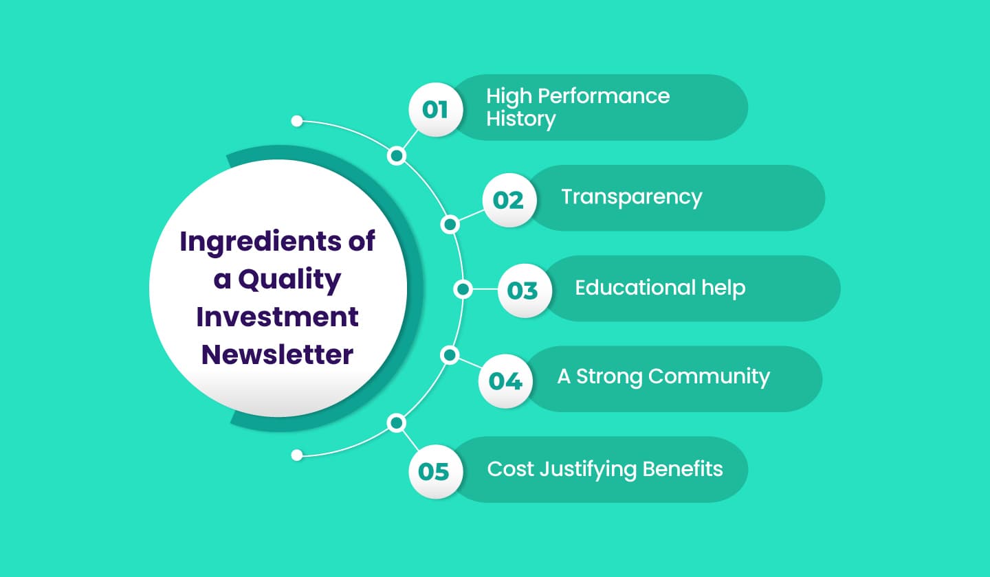 Five points that help identify a good investment newsletter.