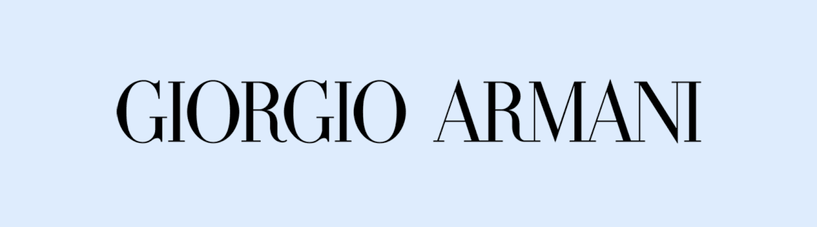 Giorgio Armani Logo family in Serif font