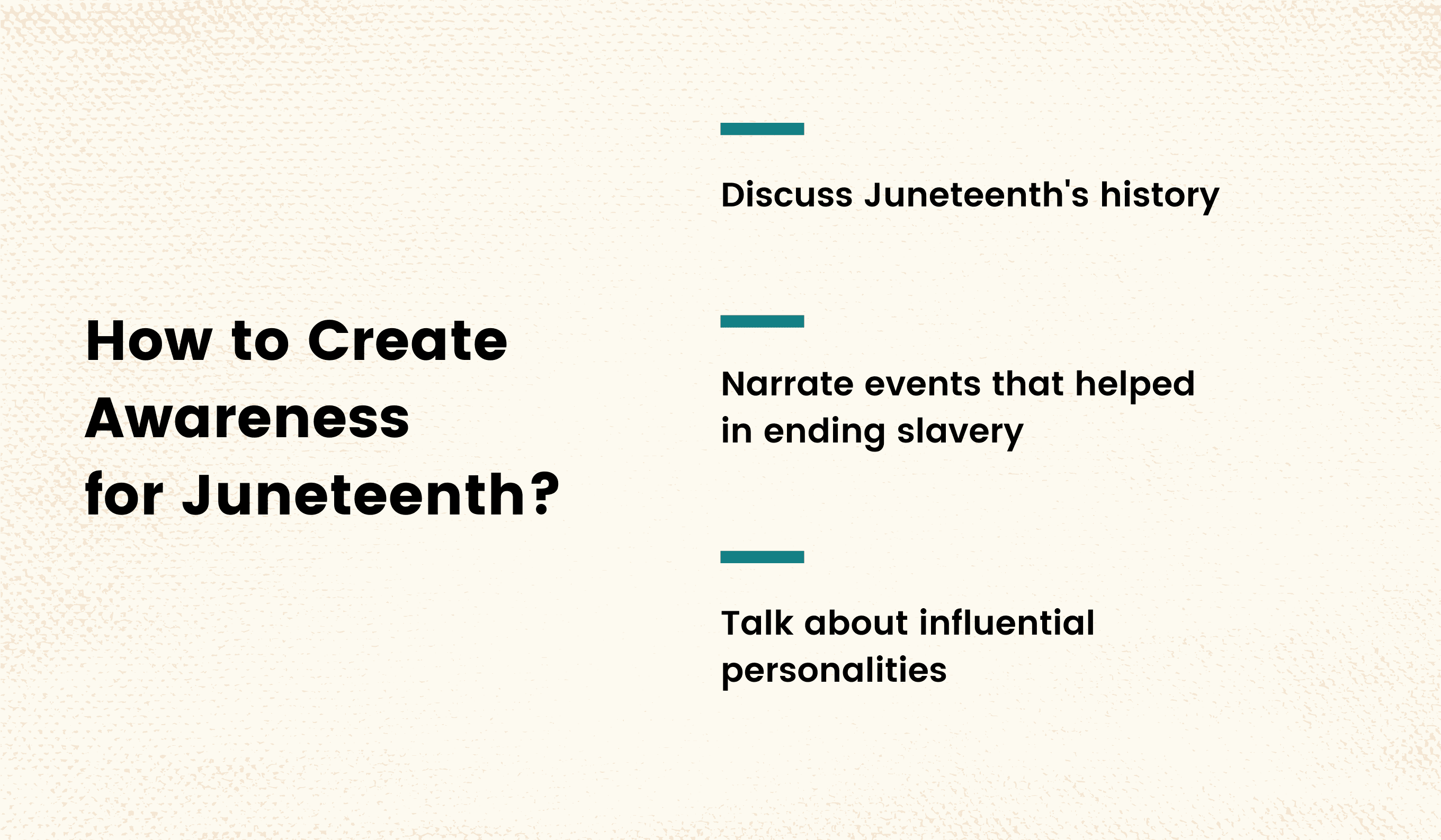 3 ways on how you can create greater awareness regarding Juneteenth