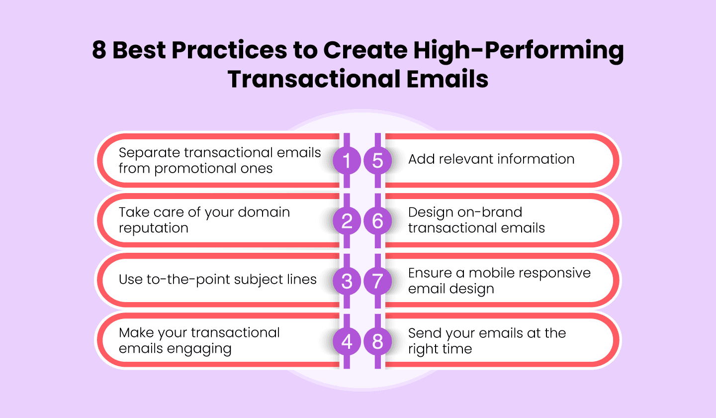 8 best practices to create high-converting transactional emails.