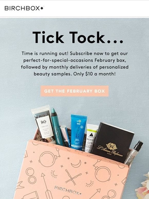 An inspirational email design from Birchbox.