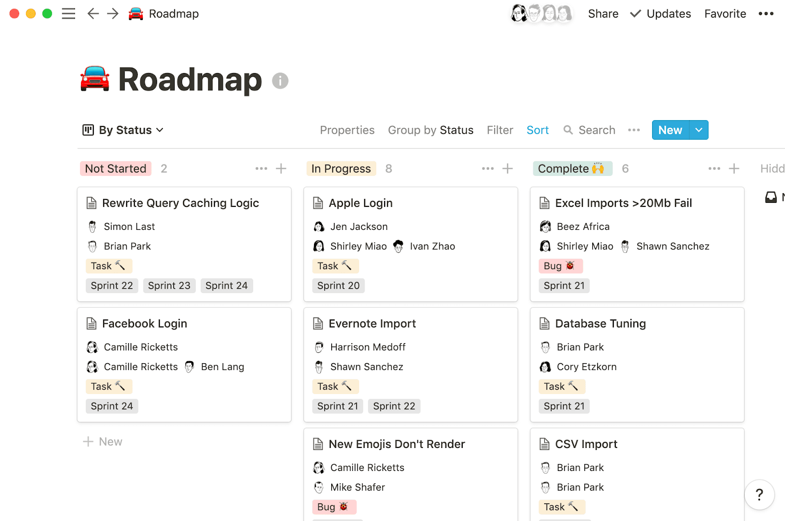 Notion - no-code project management tool