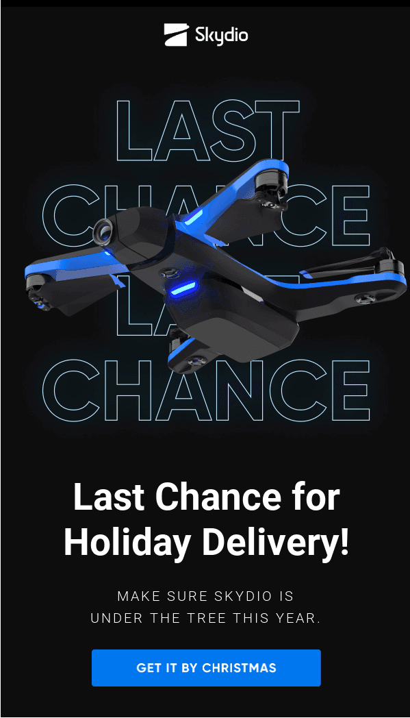 Last chance email from Skydio