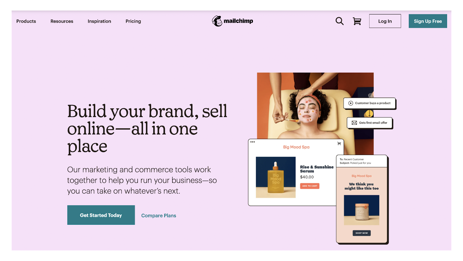 Mailchimp webpage