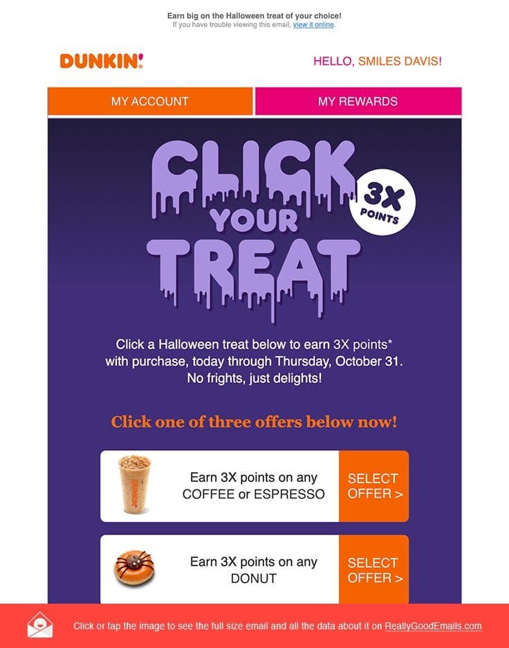 Example of best selected promotional email. 